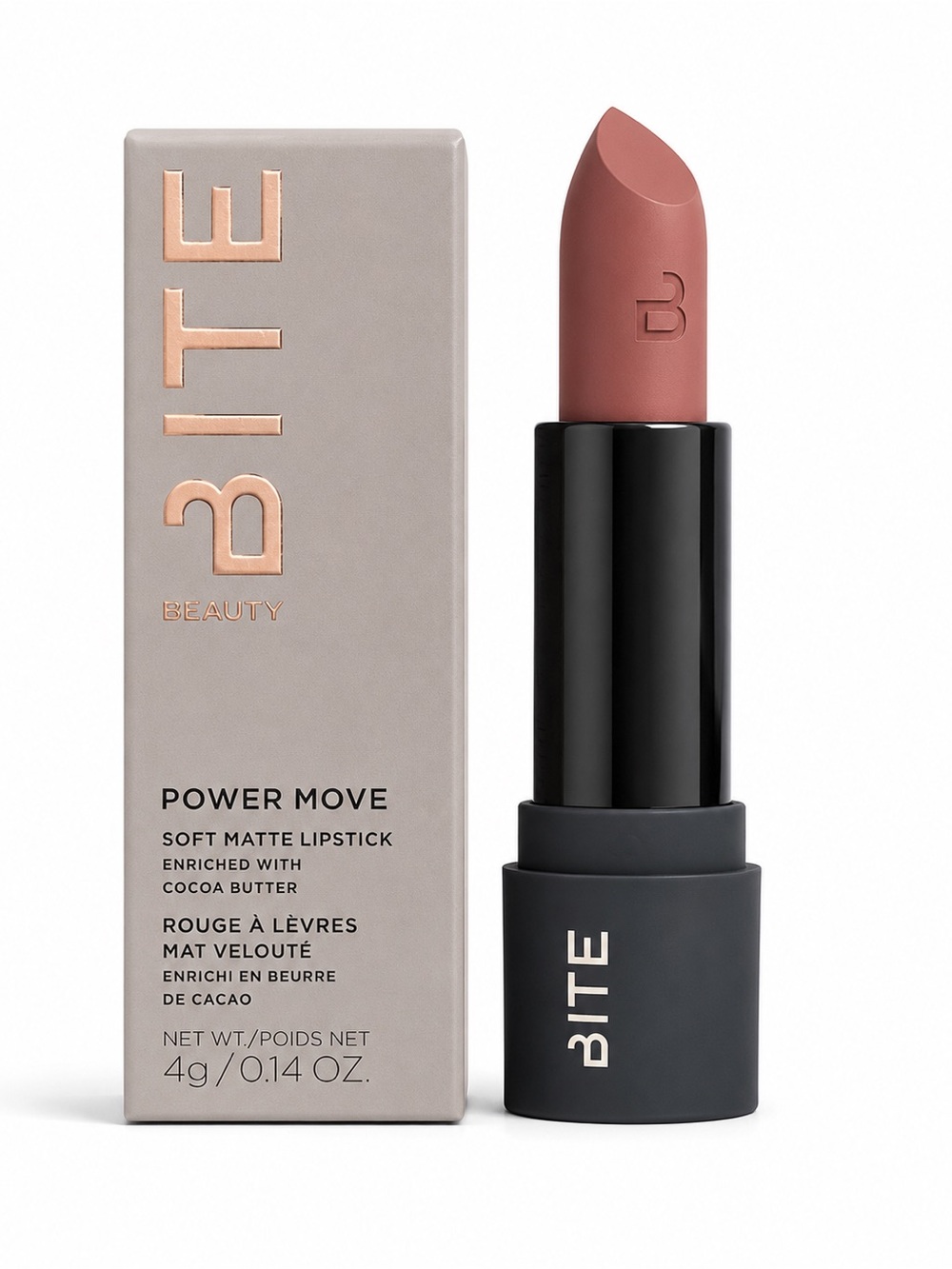 BITE Beauty Power Move Soft Matte Lipstick – Sugar Buns – BNIB